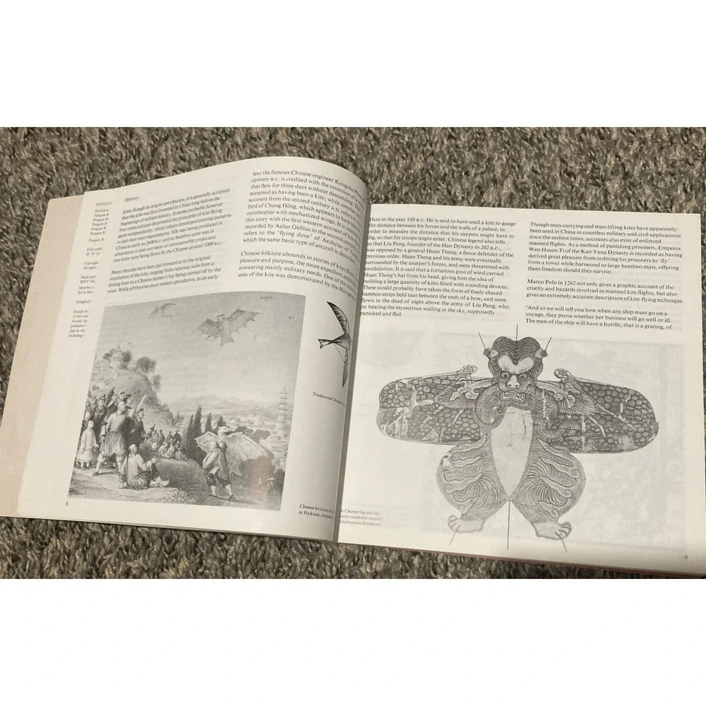 The Penguin Book of Kites David Pelham 1976 Paperback Illustrated Penguin